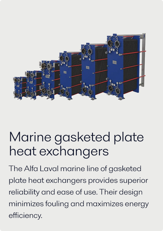 Marine Gasketed plate heat exchangers